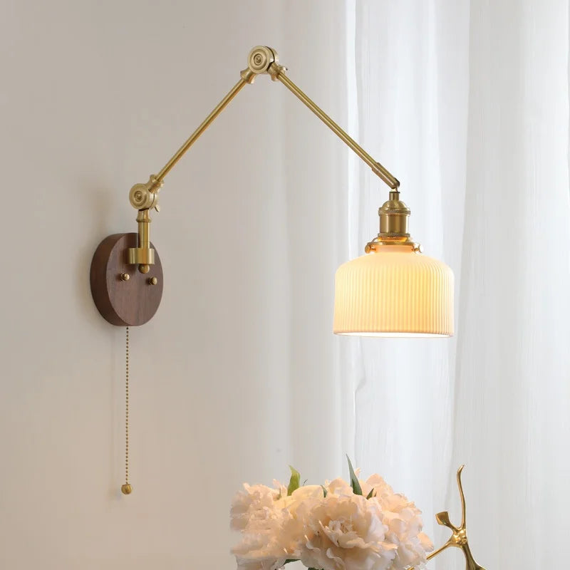 DecorBites™ LED Wall Light Walnut Copper Modern Style Hallway Bedroom Living Room