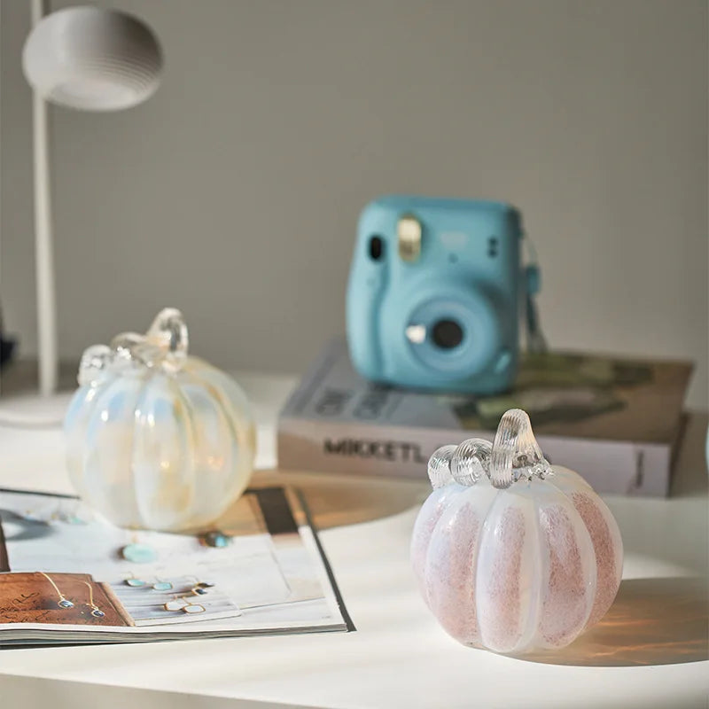 Gold Gradient Glass Pumpkin