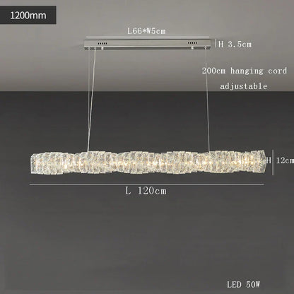 DecorBites™ Glass Chandelier LED Ceiling Light Fixture Modern for Living Room Hotel Dining Hall