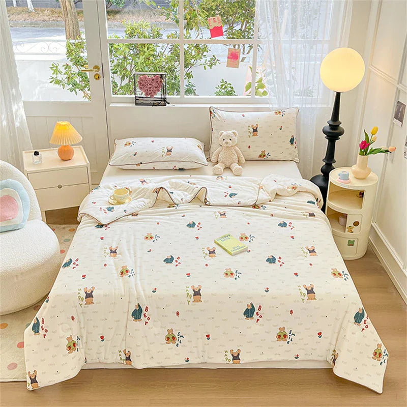 DecorBites™ Kids' Summer Quilt: High-End Knitted Fabric, Super Soft & Breathable Comforter