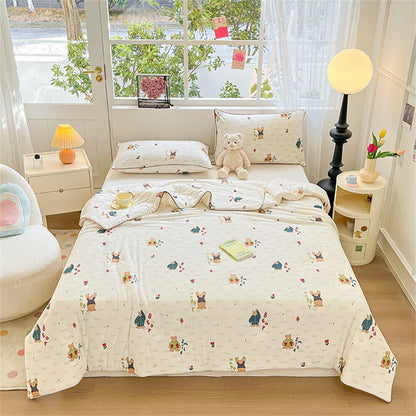 DecorBites™ Kids' Summer Quilt: High-End Knitted Fabric, Super Soft & Breathable Comforter