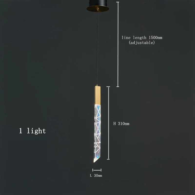 DecorBites™ Gold Crystal LED Chandelier for Modern Loft Living Room Staircase