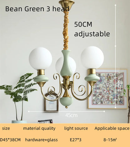 Lámpara de araña LED estilo crema DecorBites™ para dormitorio, sala de estar y comedor