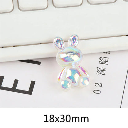 ديكوربايتس™ كابوشون راتنجي على شكل أرنب كاواي لأعمال سكرابوكينغ والحرف اليدوية