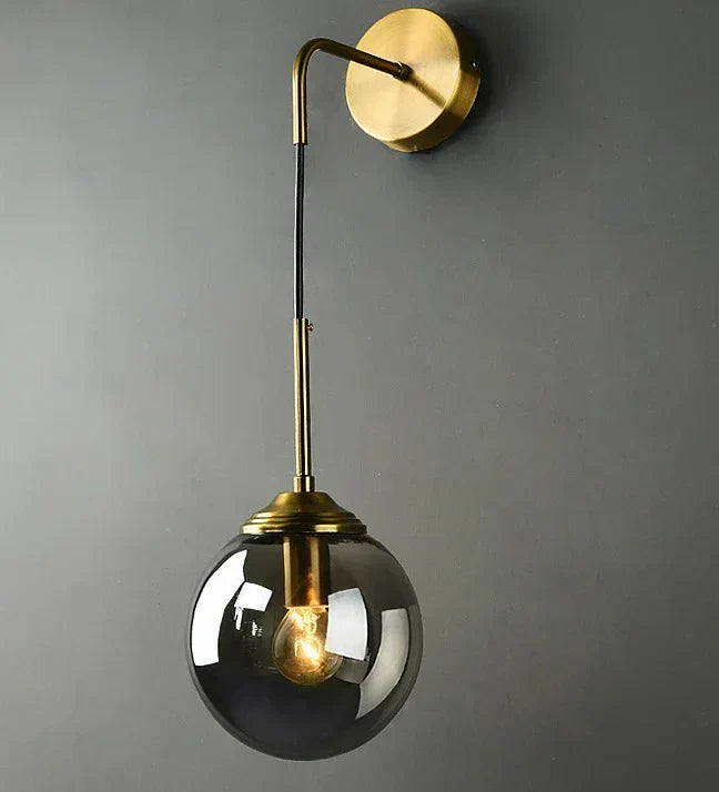 Round Glass Wall Sconce