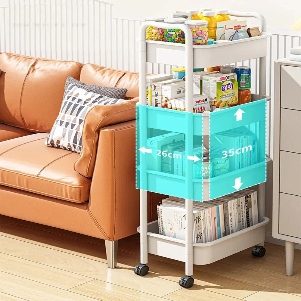 Carrito de Almacenamiento para Cocina Decorbites™ Organizador de Utilidades con Ruedas Estante Carrito de Transeúnte