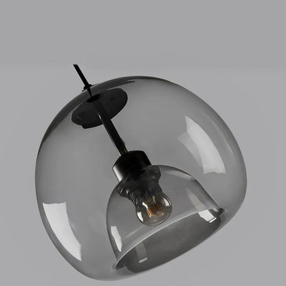 Nordic Smoke Gray Glass Pendant Light Chandelier