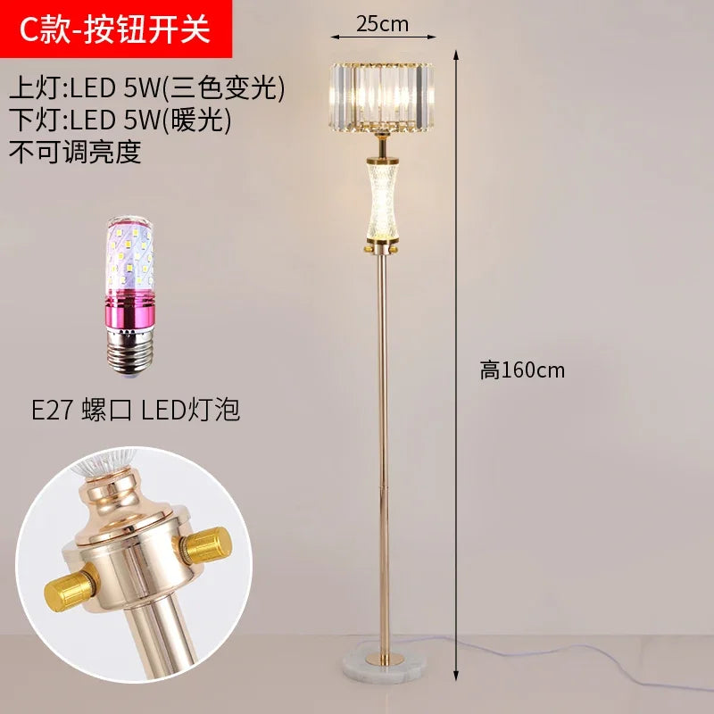 Lámpara de escritorio de cristal DecorBites™: Lámpara de noche decorativa moderna y de alta gama