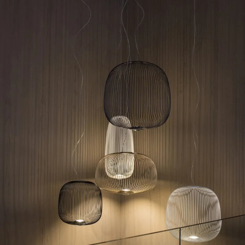 Decorbites™ Goldene Käfig LED-Hängeleuchte Speichen-Kronleuchter
