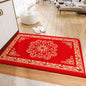 Decobites Red Tech Velvet Entrance Doormat: New Chinese Style, Anti-slip, Wear-resistant & Easy To Clean