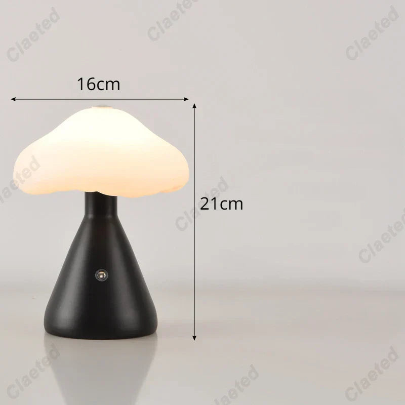 ديكور بايتس™ مصباح ليلي LED على شكل فطر مزود بمفتاح لمس بجانب السرير، ديكور غرفة الأطفال
