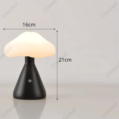 ديكور بايتس™ مصباح ليلي LED على شكل فطر مزود بمفتاح لمس بجانب السرير، ديكور غرفة الأطفال