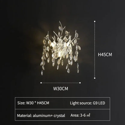 DecorBites™ Crystal Pendant Chandelier Luxury LED Lighting Branch Design for Living and Dining Rooms