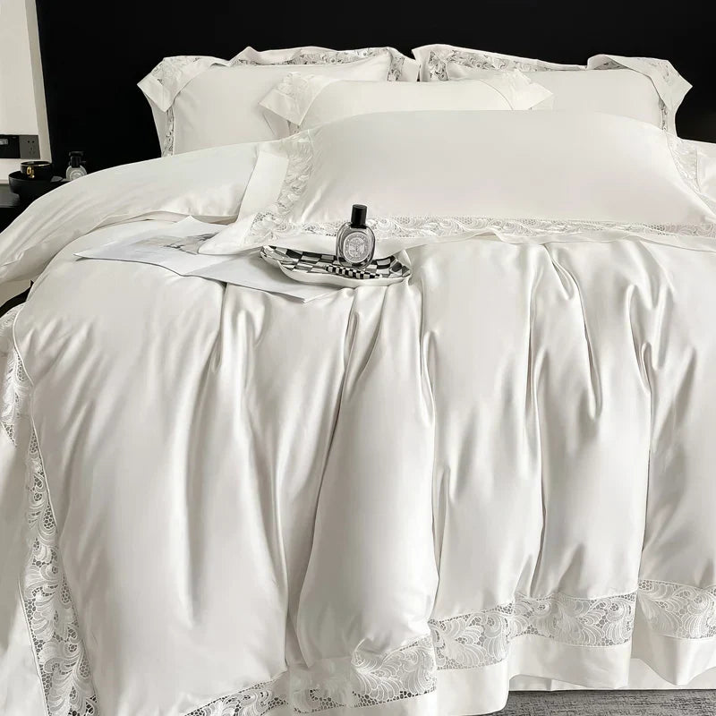 White Lace Cotton Bedding