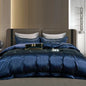 Decobites 1000TC Egyptian Cotton Satin Jacquard Patchwork Bedding Set - Full Queen King Size