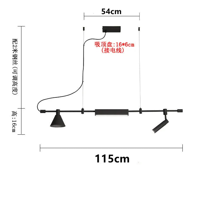 DecorBites™ Black Nordic Designer Chandelier for Dining Room & Kitchen, Minimalist Home Decor Lighting