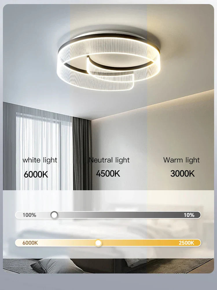 DecorBites™ LED Chandelier: Modern Luxur Ceiling Lighting for Living Room, Bedroom, Kitchen, Study