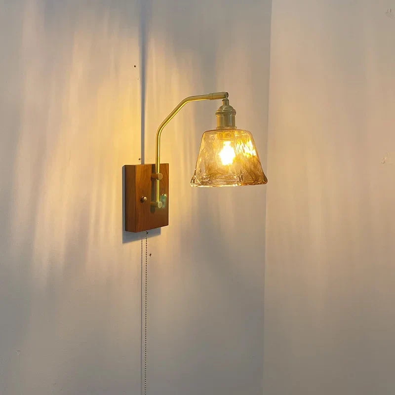 DecorBites™ Glass Copper LED Wall Lamp Modern Stair Light Fixtures applique murale