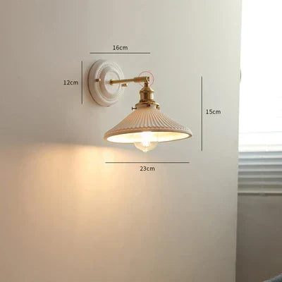 DecorBites™ Ceramic LED Wall Light with Knob Switch, Nordic Modern Design for Bedroom and Bathroom