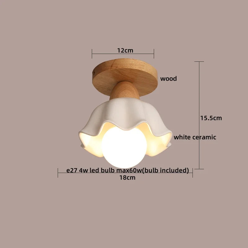 DecorBites™ Clear Glass LED Ceiling Light Fixture for Modern Home Aisle Balcony Restaurant Hallway Lighting