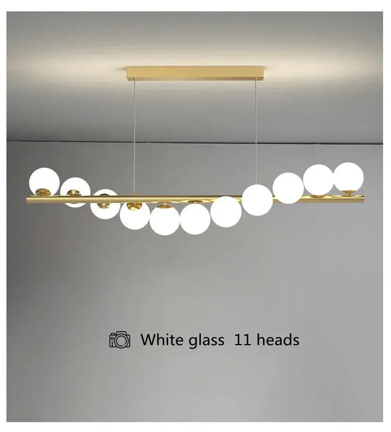 DecorBites™ Modern LED Glass Chandelier for Dining Room