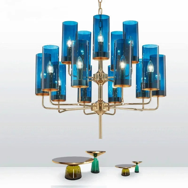 DecorBites™ American Lustre Glass Chandelier LED Pendant Light Fixture