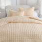 Decobites Soft Crumpled Bedspread Set (1 Bedspread + 2 Pillowcases) - Breathable & Comfortable