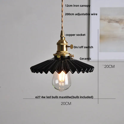 DecorBites™ Black Ceramic LED Pendant Lights - Modern Nordic Style Hanglampen