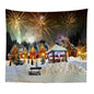 Decobites Snowy Town Tapestry: Nordic Christmas Wall Hanging for Boho Room Decor