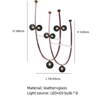 DecorBites™ Leather Chandeliers 2023 LED Minimalist Home Decor Lighting for Living Room