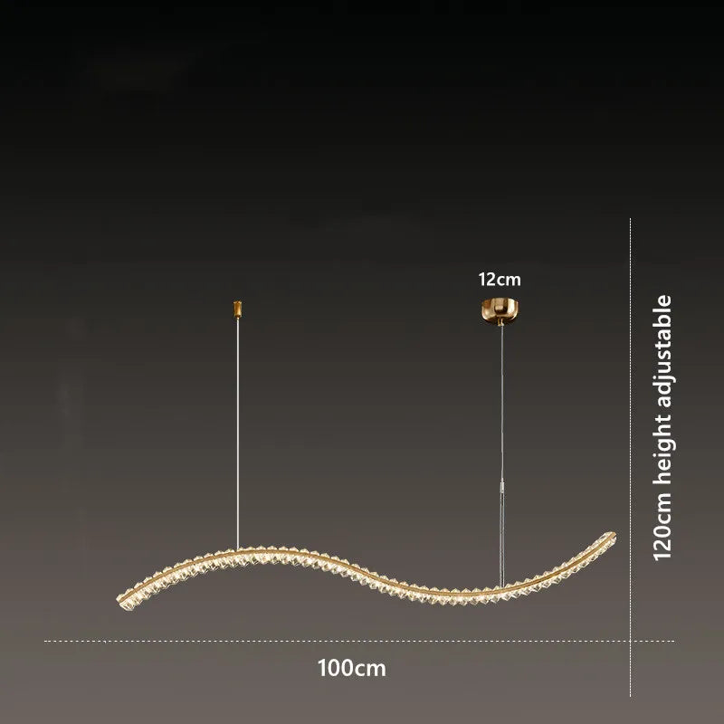 Lámpara colgante LED de cristal DecorBites™: Lámpara de araña moderna y minimalista para la decoración del hogar, el comedor o la sala de estar.