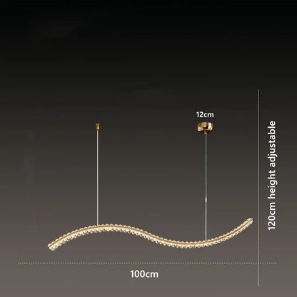 Lámpara colgante LED de cristal DecorBites™: Lámpara de araña moderna y minimalista para la decoración del hogar, el comedor o la sala de estar.
