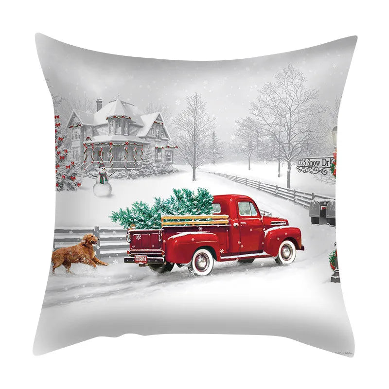 DecorBites™ Christmas Cushion Cover Set - Festive Xmas Decor for Living Room Sofa