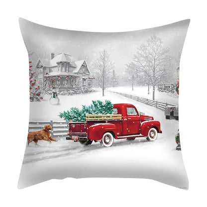 DecorBites™ Christmas Cushion Cover Set - Festive Xmas Decor for Living Room Sofa