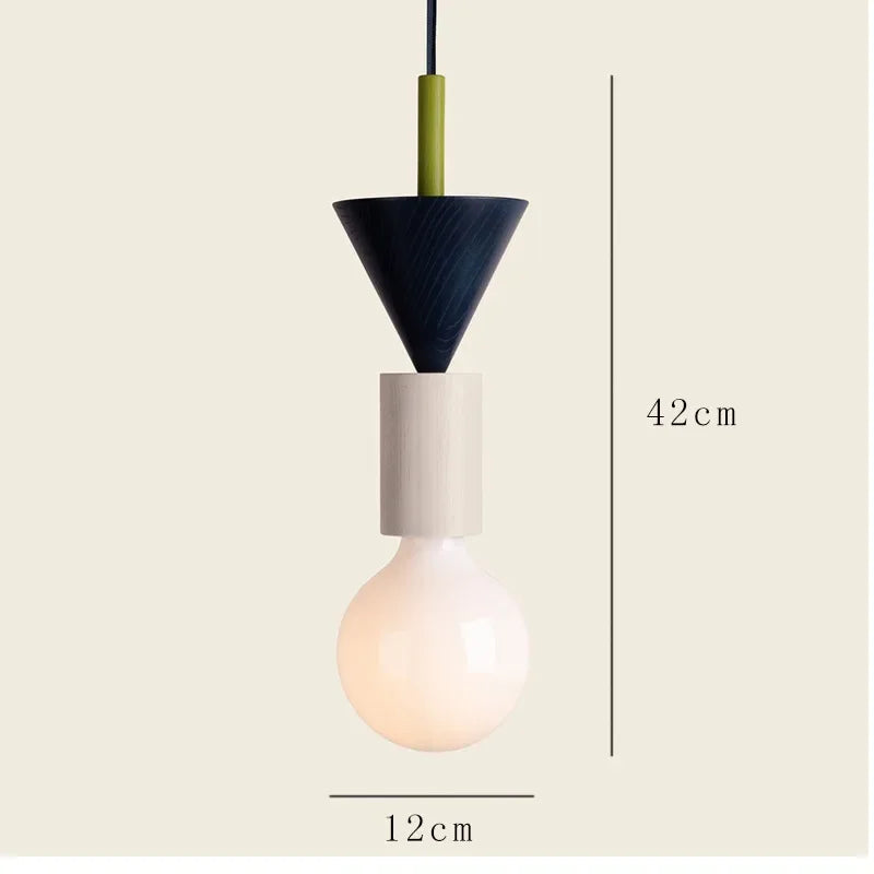 Decorbites™ Bunte nordische Holz-Hängeleuchter für die Restaurantdekoration