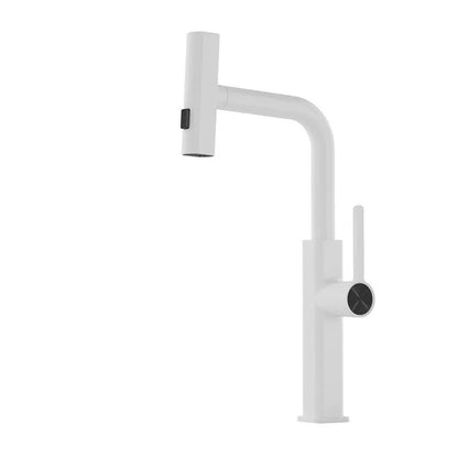 DecorBites™ Digital Display Single Lever Brass Kitchen Faucet - Hot Cold Pull Out Mixer