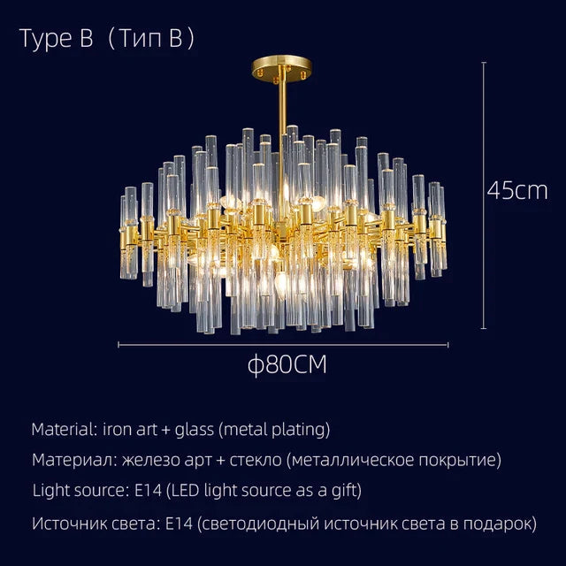 DecorBites™ Crystal Chandelier: Elegant Luxury Pendant Lighting for Home, Restaurant & Hotel