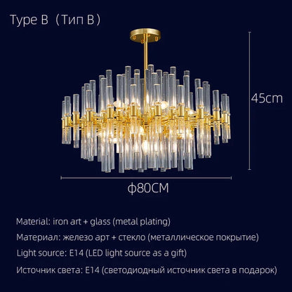 DecorBites™ Crystal Chandelier: Elegant Luxury Pendant Lighting for Home, Restaurant & Hotel