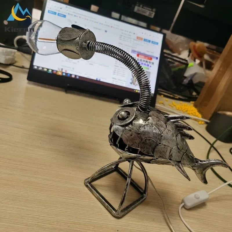 DecorBites™ Lantern Fish LED Table Lamp for Bedroom, Study, and Living Room Decor