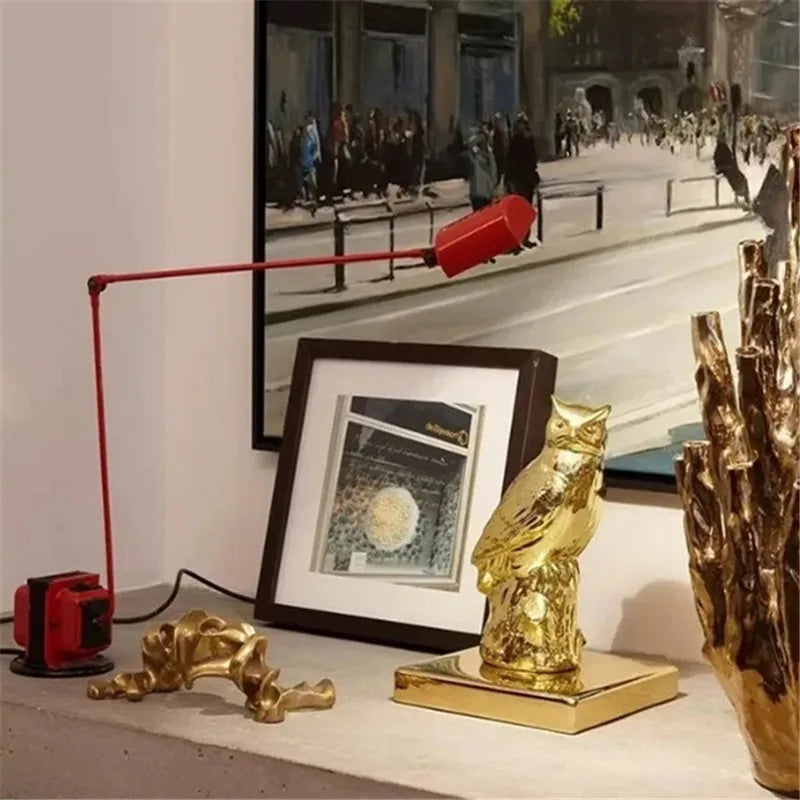 DecorBites™ Lumina Adjustable Long Arm Floor Lamp - Industrial Design for Reading and Study Room