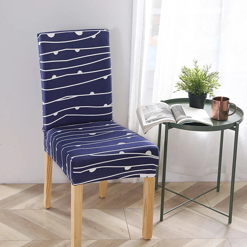 Svetanya Stretch Print Chair Cover by Decobites – Elastic Seat Slipcover