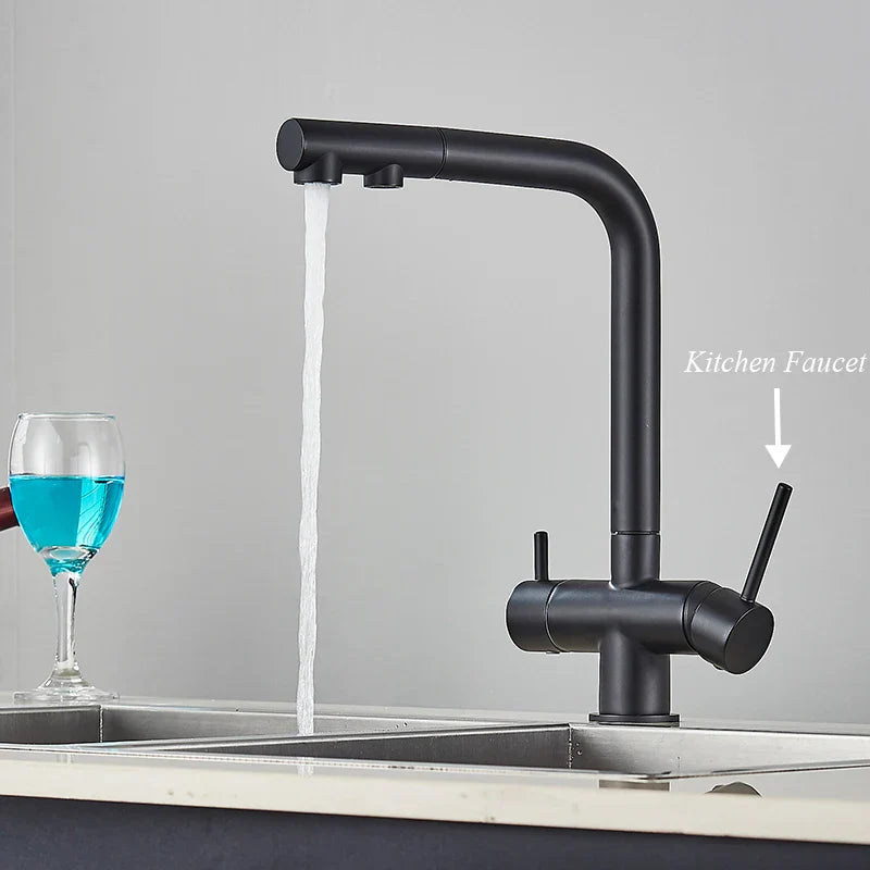 DecorBites™ Kitchen Faucet with Water Filter Tap and Dual Sprayer