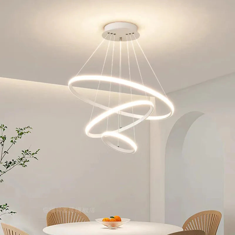 DecorBites™ Circles Chandelier Pendant Lamp 3 Rings Ceiling Light