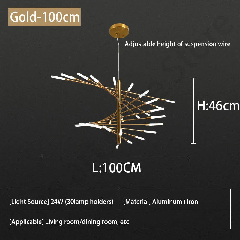 Luz colgante de techo LED Fireworks™ Decorbites - Decoración de habitación moderna de lujo regulable