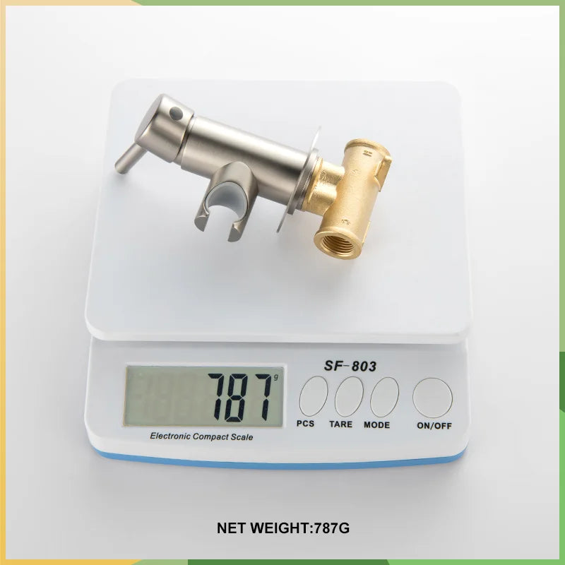 DecorBites™ Brass Bidet Spray: Gold/Black, Hot/Cold Mixer Valve, Bathroom Shattaf Sprayer