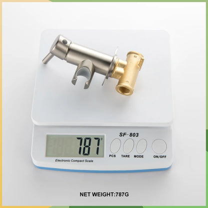 DecorBites™ Brass Bidet Spray: Gold/Black, Hot/Cold Mixer Valve, Bathroom Shattaf Sprayer