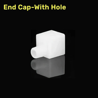 DecorBites™ LED Silicone Tube Profile Connector Clip Plug Neon Strip Lights End Cap Kit