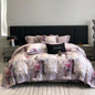 Decobites Vintage Rose Print Bedding Set: Duvet, Bed Sheet, Pillowcases