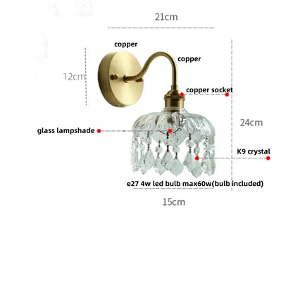 Aplique de pared LED DecorBites™ Conch Copper con interruptor de cadena