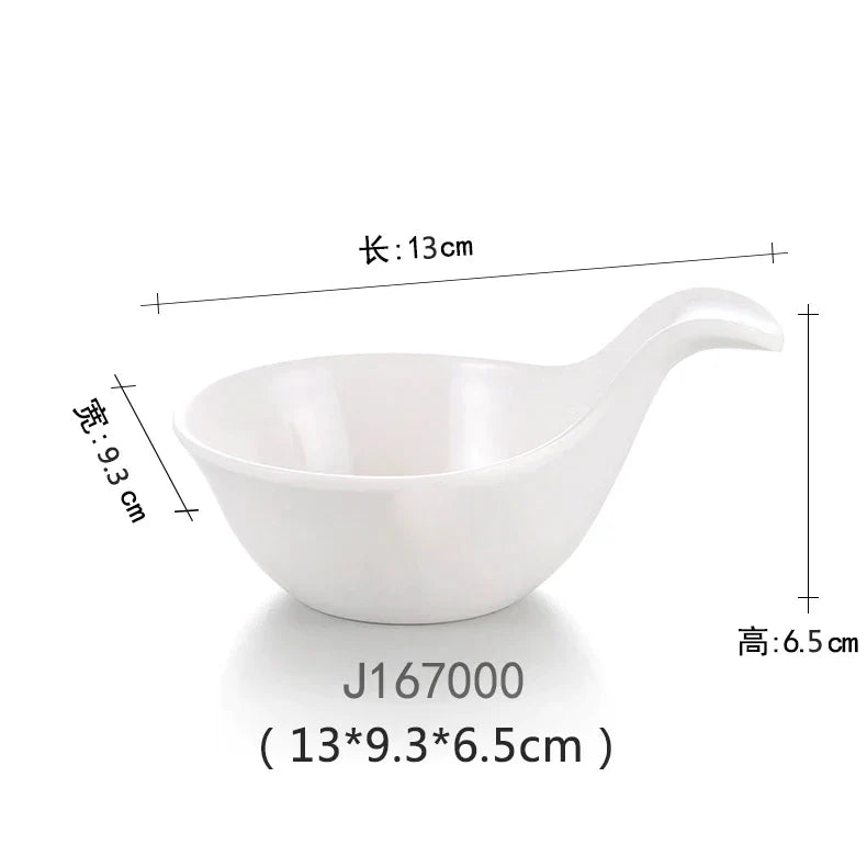 طقم أطباق وأطباق صلصة غمس بلاستيكية من الميلامين الأسود من DecorBites™ - عبوة من 4 قطع